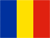 lag of Romania with three vertical stripes in blue, yellow, and red.